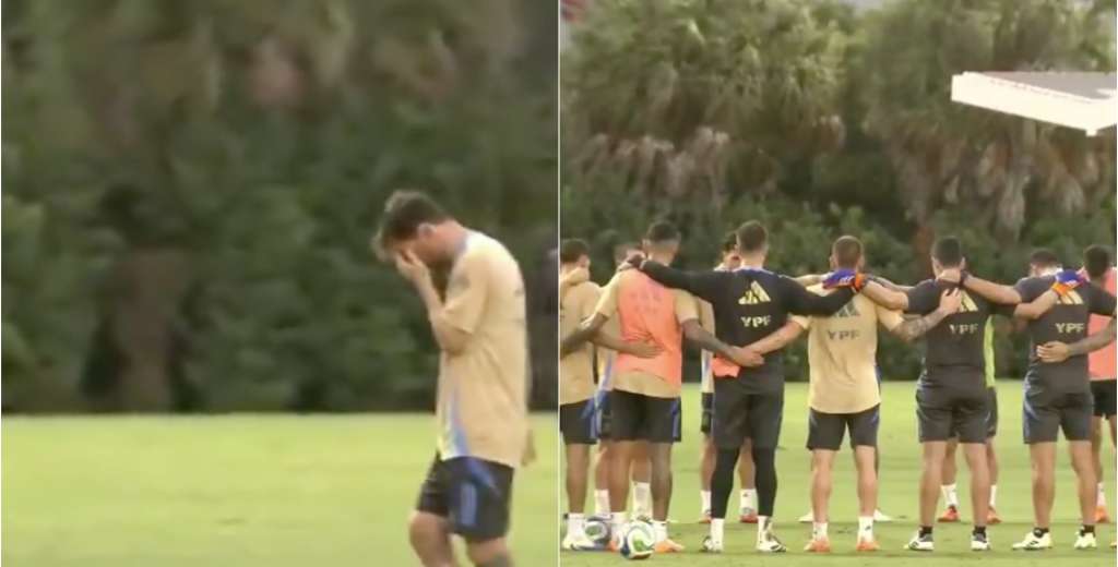 Una imagen brutal: el minuto de silencio de la Selección Argentina por Miguel Russo