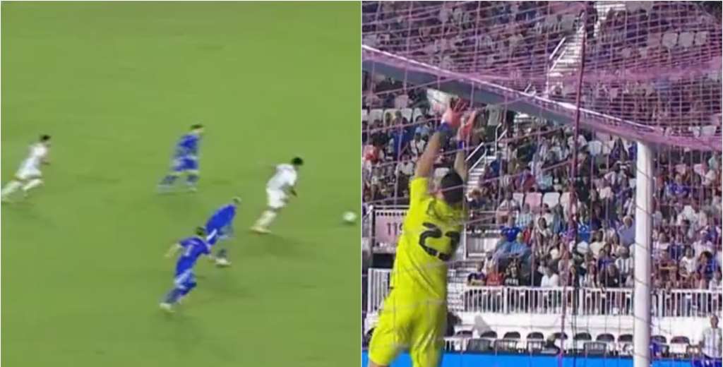 Iban siete minutos, le pegó desde 75 metros y Dibu Martínez la sacó del ángulo...