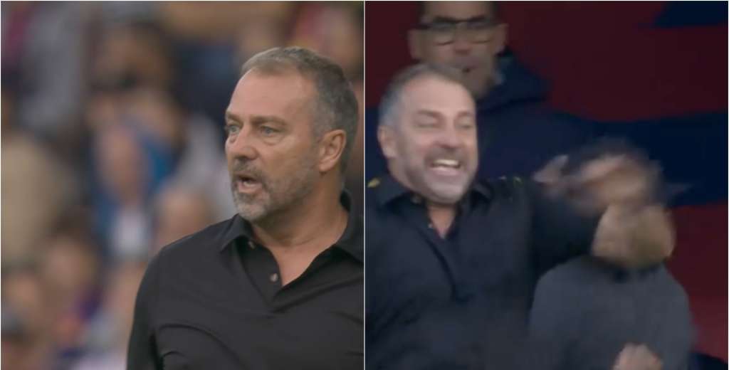 ¿Se lo dedicó a Gil Manzano? Flick se fue expulsado y estalló en el gol de Araújo