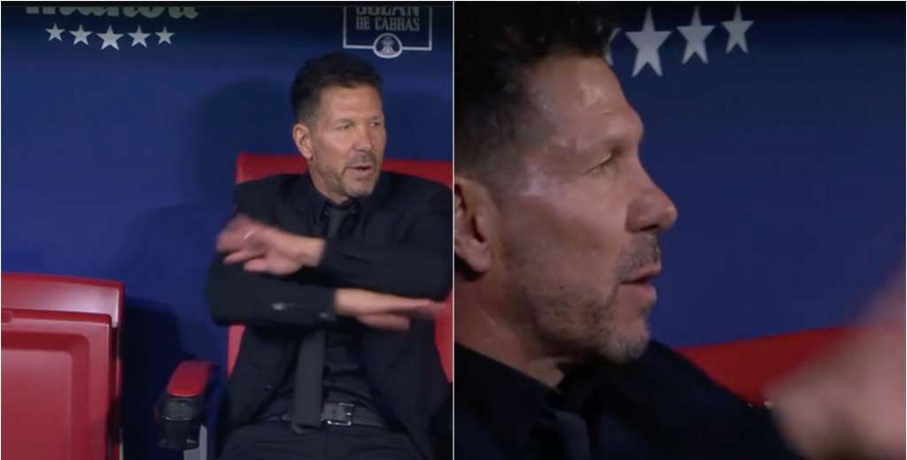 Simeone indignado en pleno partido: "Esto es una vergüenza, dan vergüenza"