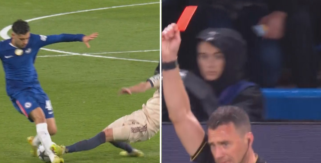 Taylor, criminal: planchazo a Buonanotte, casi lo fractura y roja directa