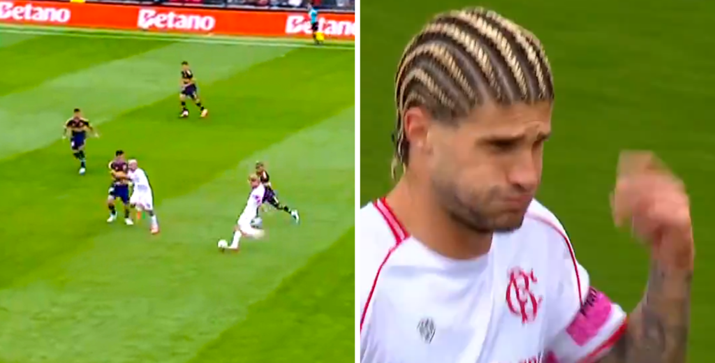 Contra Boca y desde 40 metros: Insúa le pegó de lejos y clavó un golazo