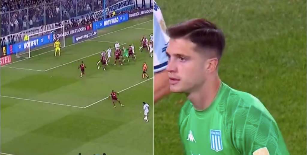 Minuto 96, todo Flamengo en el área y Racing ejecuta el peor córner de la Libertadores