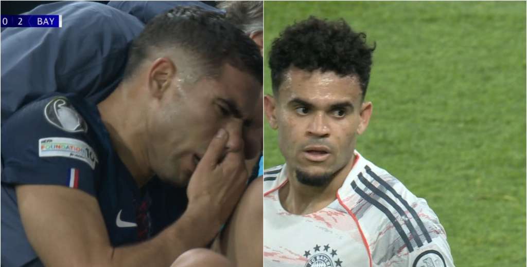 Lucho Díaz se lanzó con todo y destrozó a Hakimi: se fue llorando y sin poder caminar