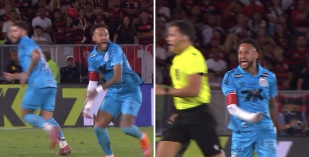 Pulgar golpeó a Neymar, no cobraron falta y le dijo de todo al árbitro...