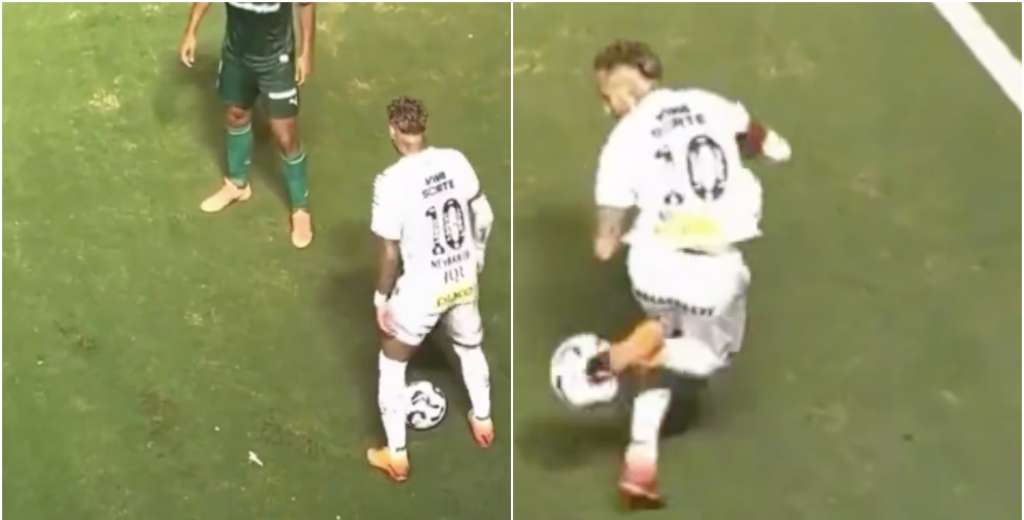 El video más triste del año: Neymar quiso hacer una doble lambretta y quedó hundido