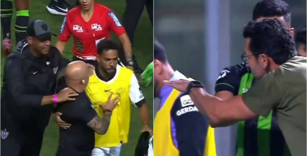 Ins&oacute;lito: Sampaoli descontrolado con el t&eacute;cnico rival por una burla a su estatura