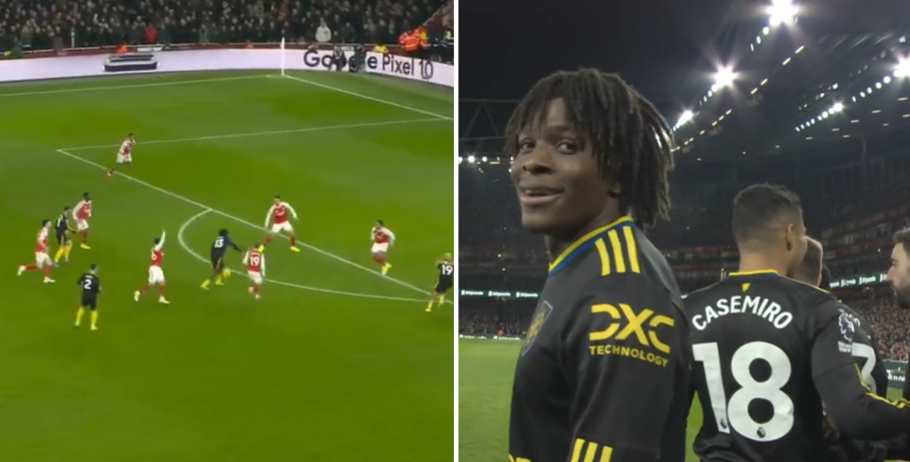 A Dorgu le quedó picando, remató y le voló el arco al Arsenal FC