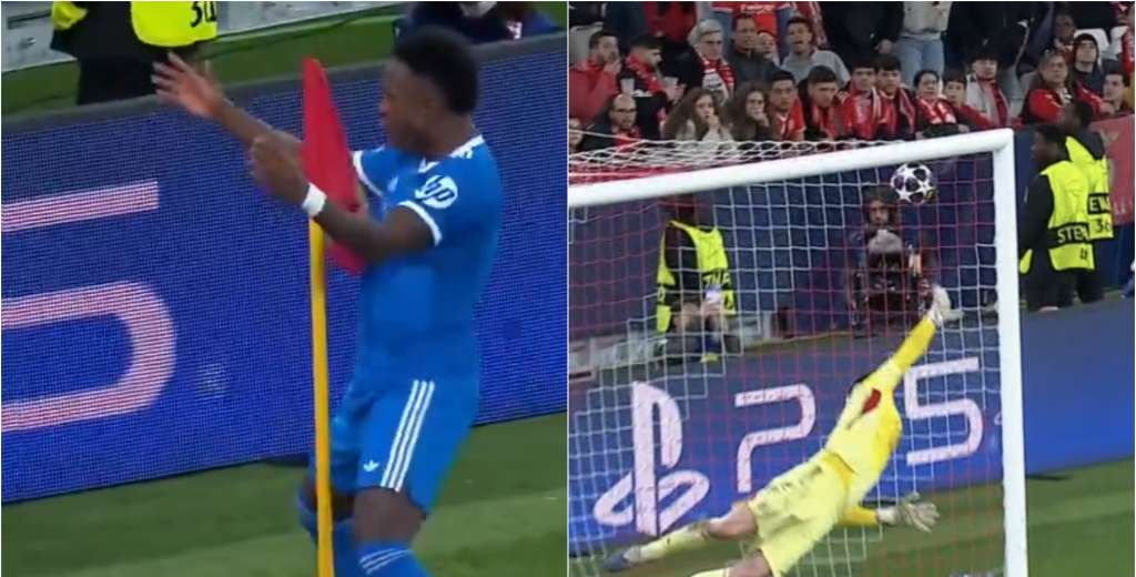 Vinicius es brutal: Misilazo infernal al ángulo para el 1-0 del Real Madrid