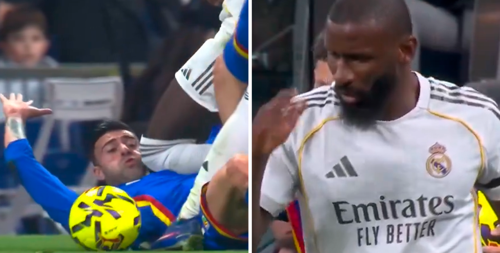 Rüdiger está loco: rodillazo tremendo a la cara de Rico y ni amarilla