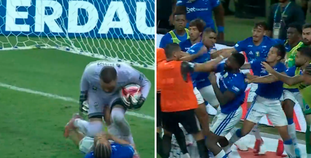 Cruzeiro le gan&oacute; el cl&aacute;sico a Atl&eacute;tico Mineiro, sali&oacute; campe&oacute;n y terminaron a las pi&ntilde;as