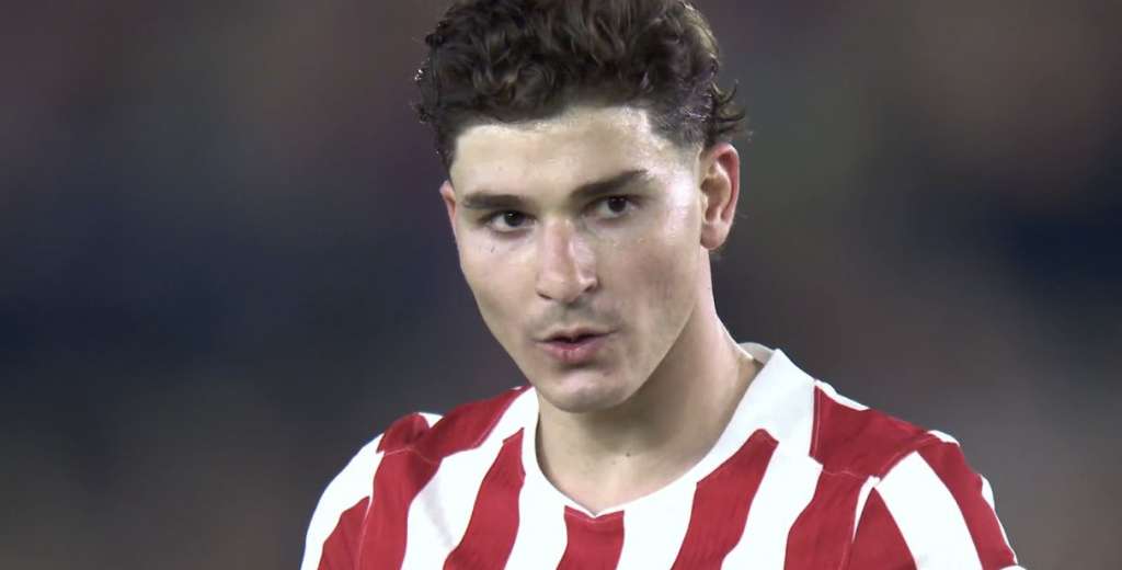 Es una bestia, está loco: Julián Álvarez le quemó el ángulo a Joan García...