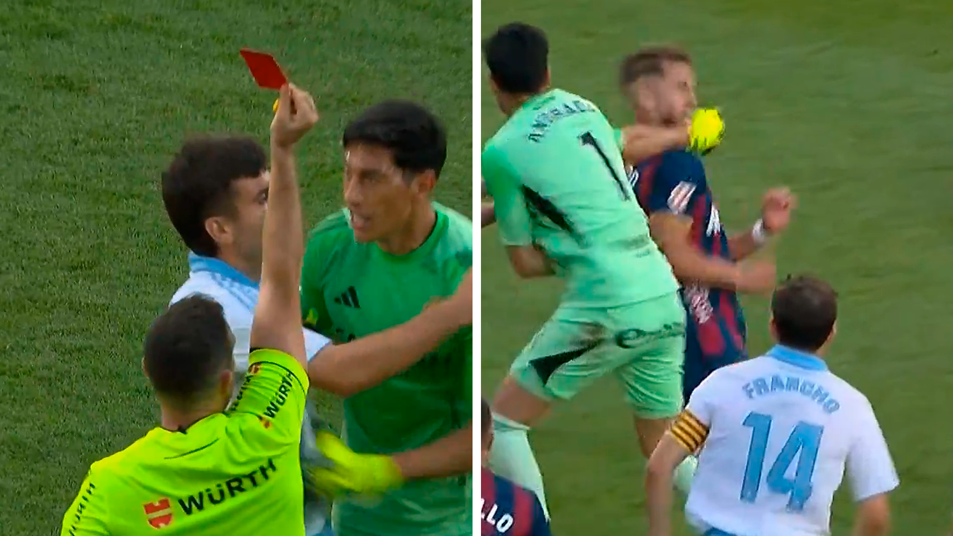 Minuto 98, lo expulsaron y perdió la cabeza: Andrada pegó la piña de la temporada - Bitbol