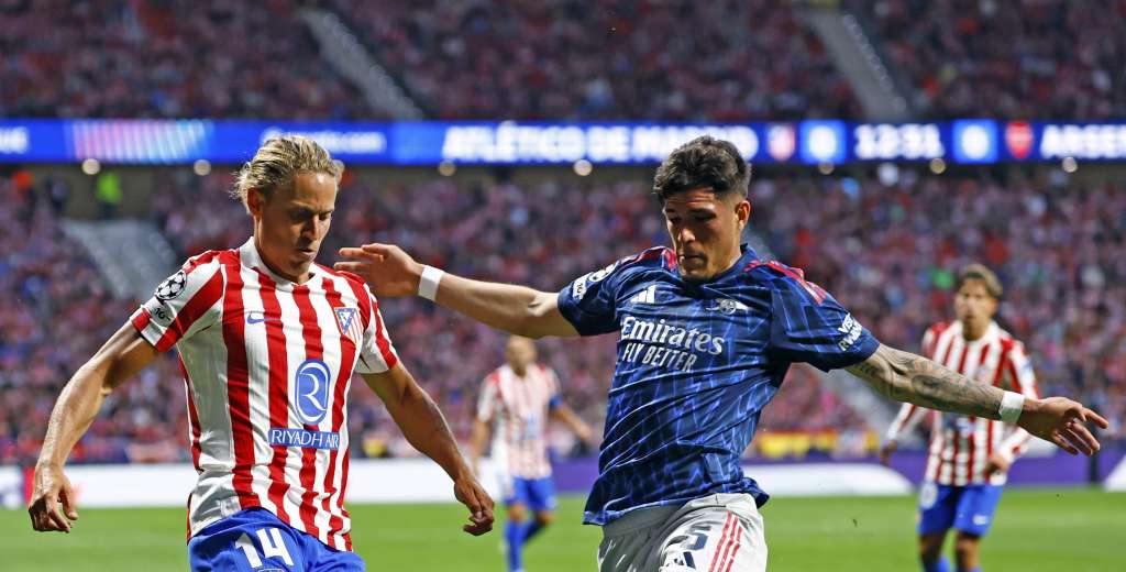 Atl&eacute;tico de Madrid y Arsenal dejaron la llave abierta: empataron 1-1 en Espa&ntilde;a
