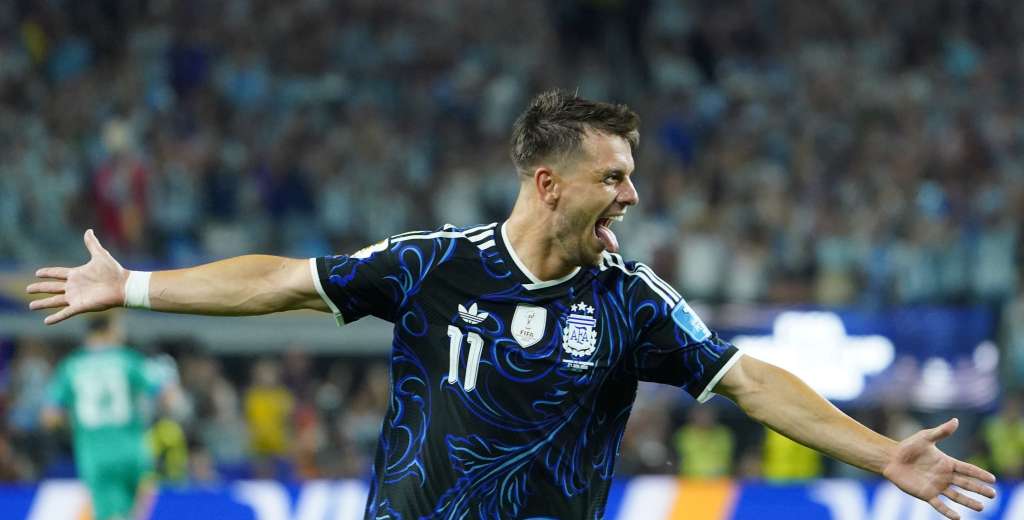 Al mejor estilo Messi: Lo Celso le pegó de tiro libre y la colgó del ángulo...