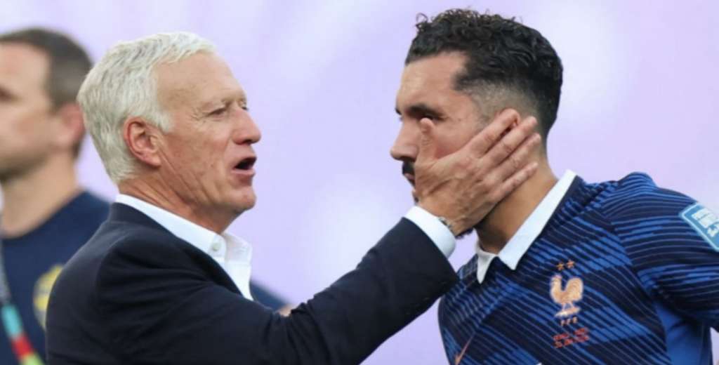 Acabó el partido, Deschamps fue a saludar a Cherki y tuvo reacción repudiable