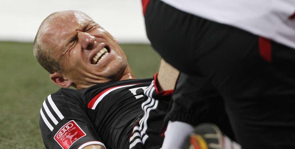 Todas las lesiones que tuvo Arjen Robben en su carrera