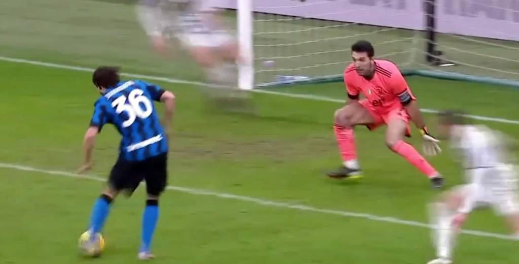 Juventus ganaba por un gol y Buffon hace esta atajada