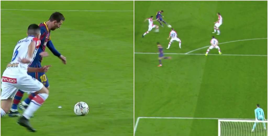 El tremendo golazo de Messi al Alav&eacute;s: le vol&oacute; el arco