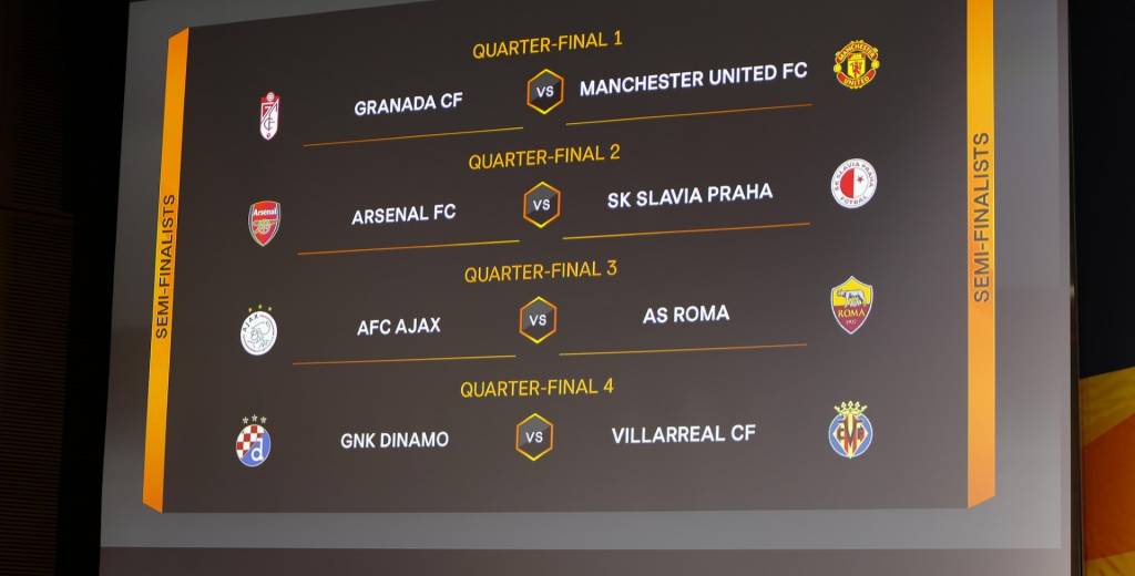 Así se jugarán los cuartos de final de la Europa League