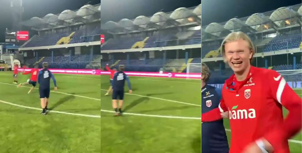 Ya no hay explicación: el gol de Haaland a 170 kms por hora