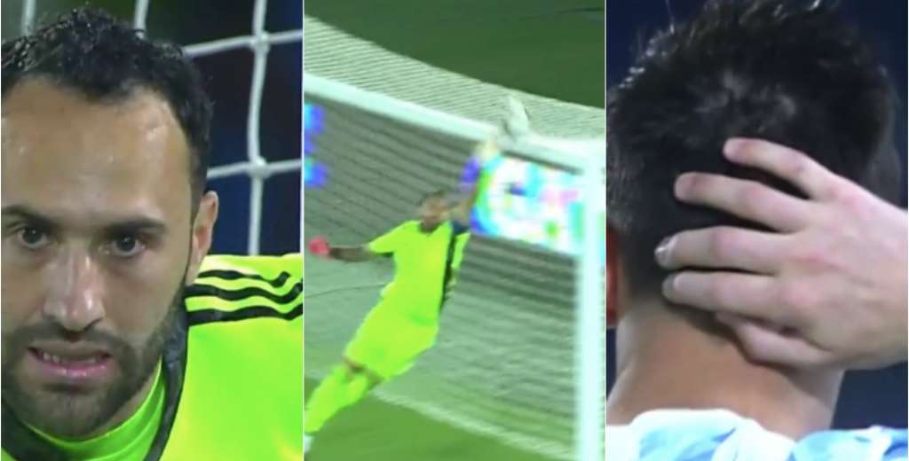 Messi pate&oacute; un tiro libre al &aacute;ngulo pero Ospina vol&oacute; con todo
