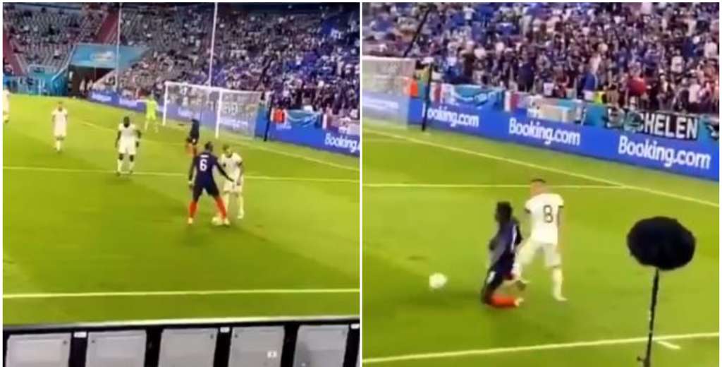 Pogba se la quiso pisar a Kroos y termin&oacute; sin el bal&oacute;n y en el suelo