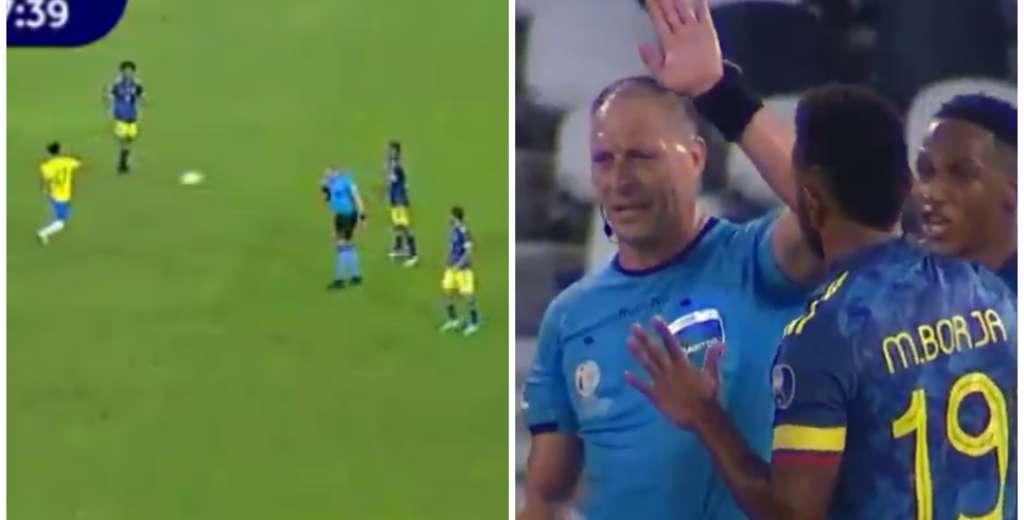 La jugada de la pol&eacute;mica: N&eacute;stor Pitana dej&oacute; seguir y Brasil empat&oacute; 