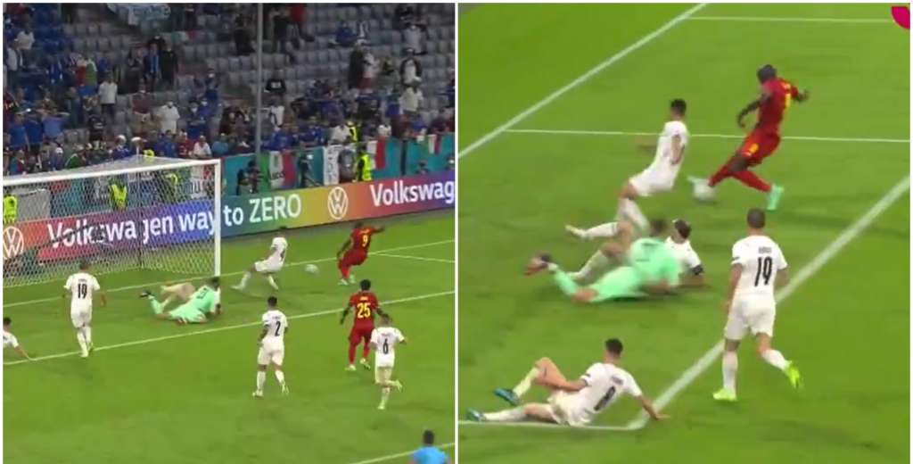No puede ser: Lukaku tenía el arco vacío y le sacaron el gol sobre la línea