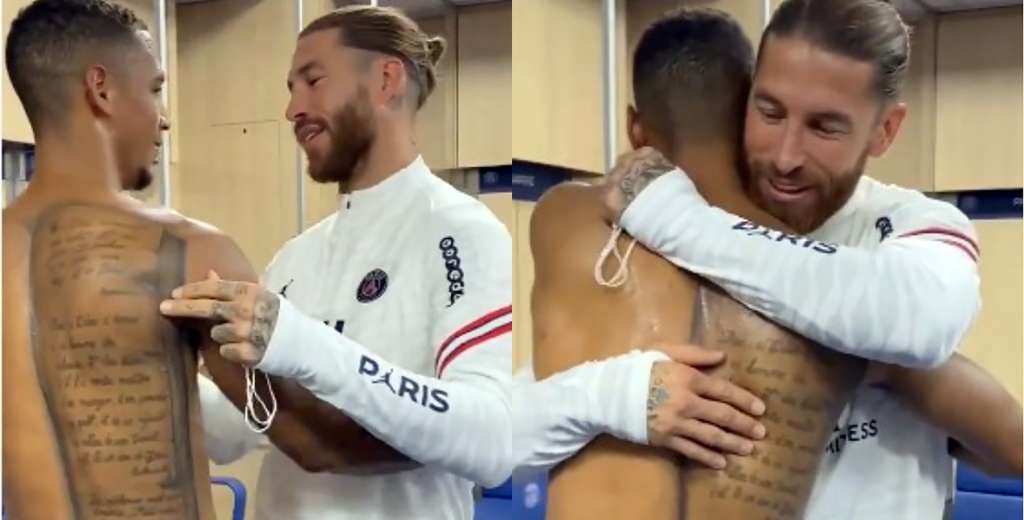 Le sacó el dorsal 4 y Ramos le agradeció