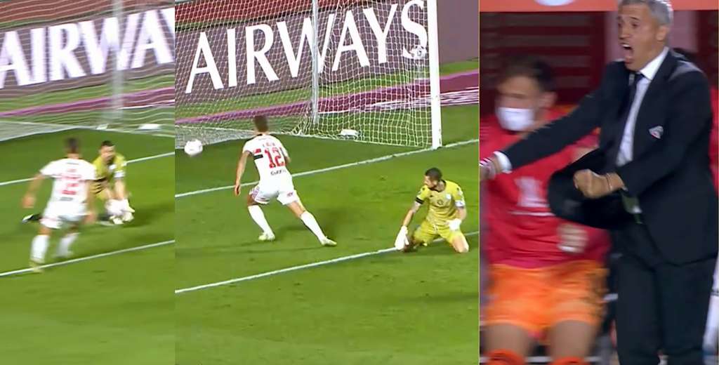 El ins&oacute;lito error de Racing que fue gol de Sao Paulo