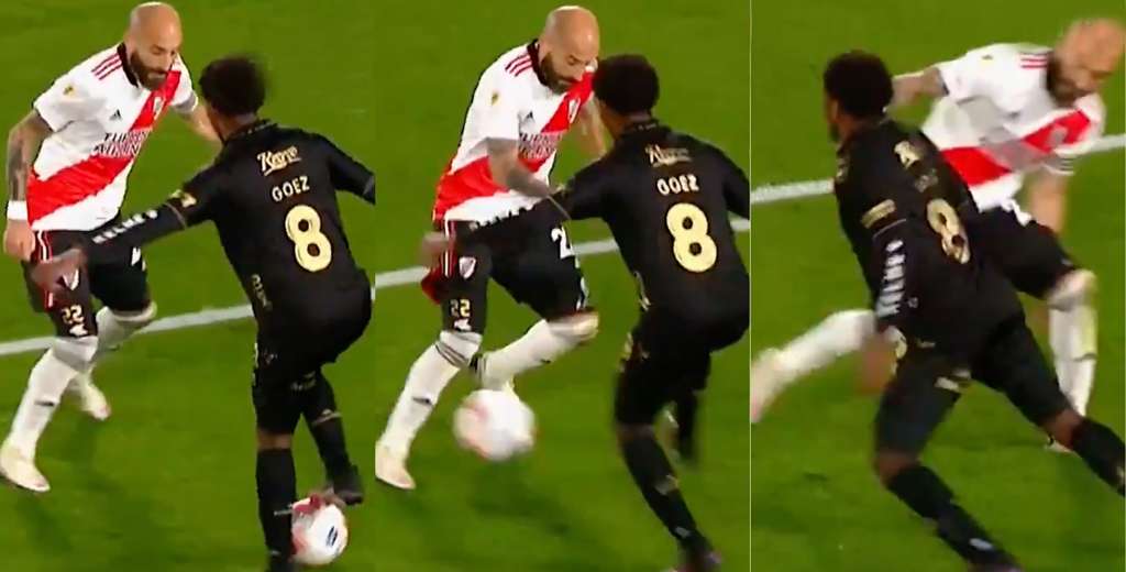 El terrible caño que se comió Pinola en River