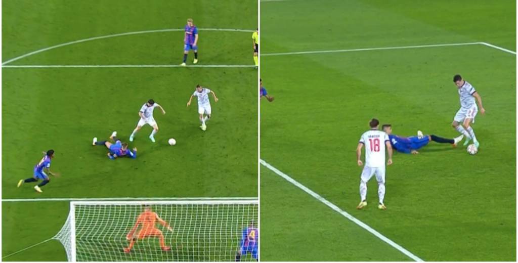 Lo humill&oacute; por completo: Lewandowski y la brutal jugada contra Piqu&eacute;