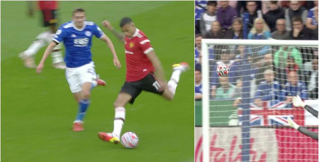 A lo Messi: Greenwood le voló el arco al Leicester con un gol infernal