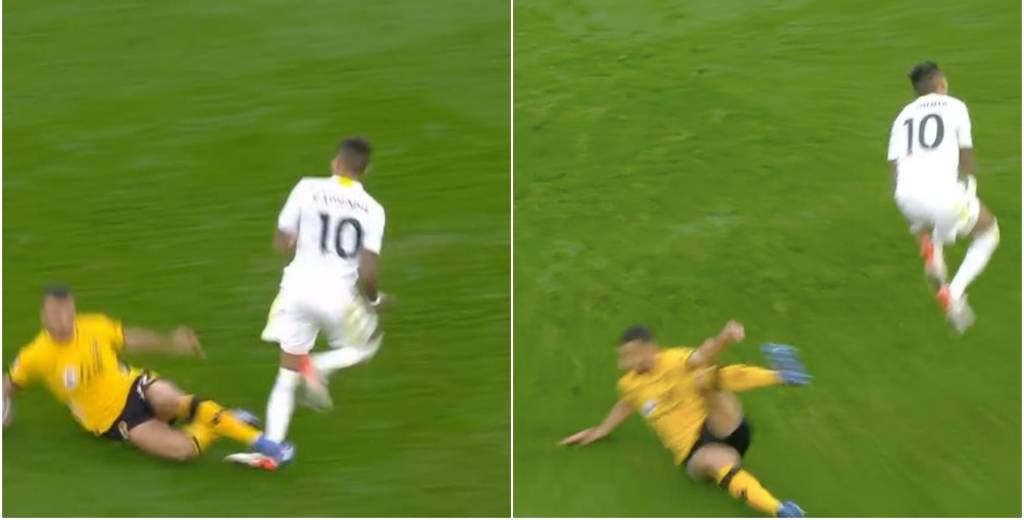 Lo fue a fracturar todo: Raphinha recibi&oacute; la patada de su vida 