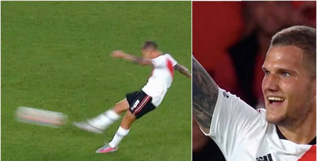 Zuculini y el gol de su vida: un bombazo desde 30 metros a Argentinos