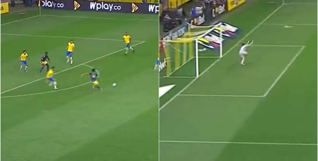 Era un golazo: Luis Díaz le pegó de primera y casi la clava al ángulo