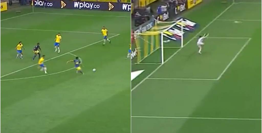 Era un golazo: Luis Díaz le pegó de primera y casi la clava al ángulo