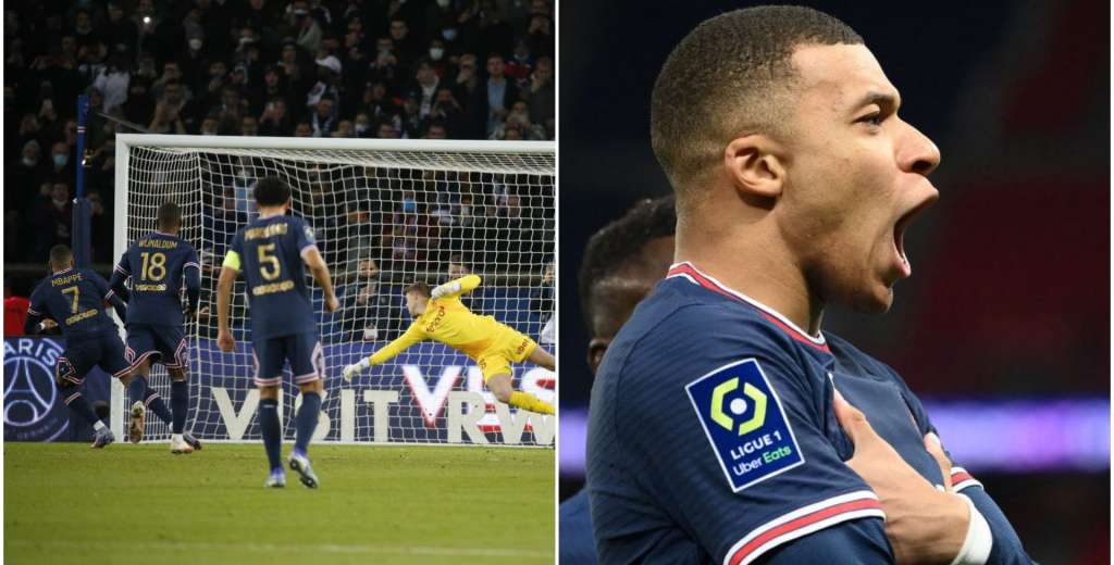 Con Messi en cancha, Mbappé se hace cargo del penal y no falla