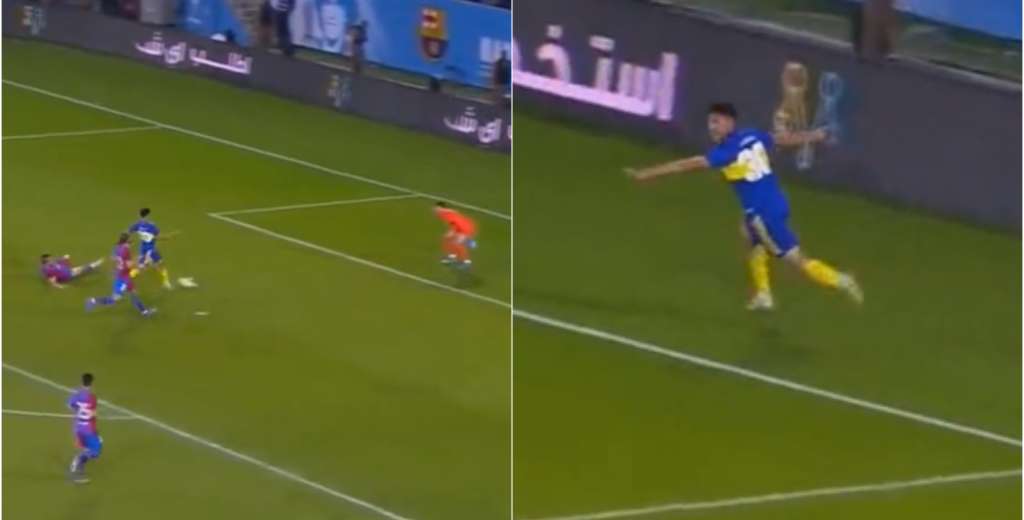 La joya de Boca no perdon&oacute; al FC Barcelona: mano a mano y gol