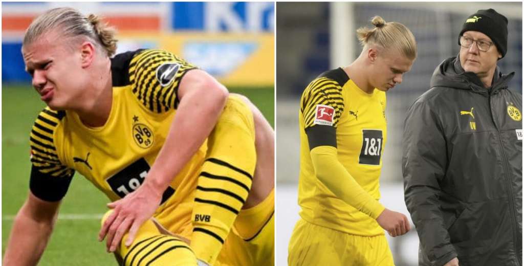 Haaland enciende las alarmas: salió lesionado y con mucho dolor
