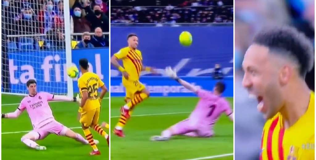 &iexcl;Est&aacute; enfermo! : exquisita vaselina de Aubameyang pone al Barcelona 4-0