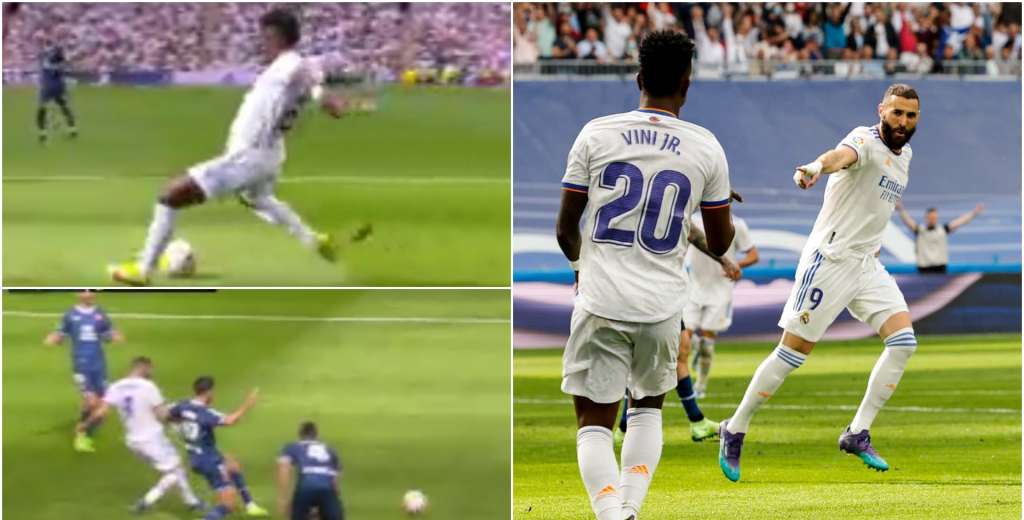 ¡Qué dupla!: Benzema pone el 4-0 con una nueva asistencia de Vinicius