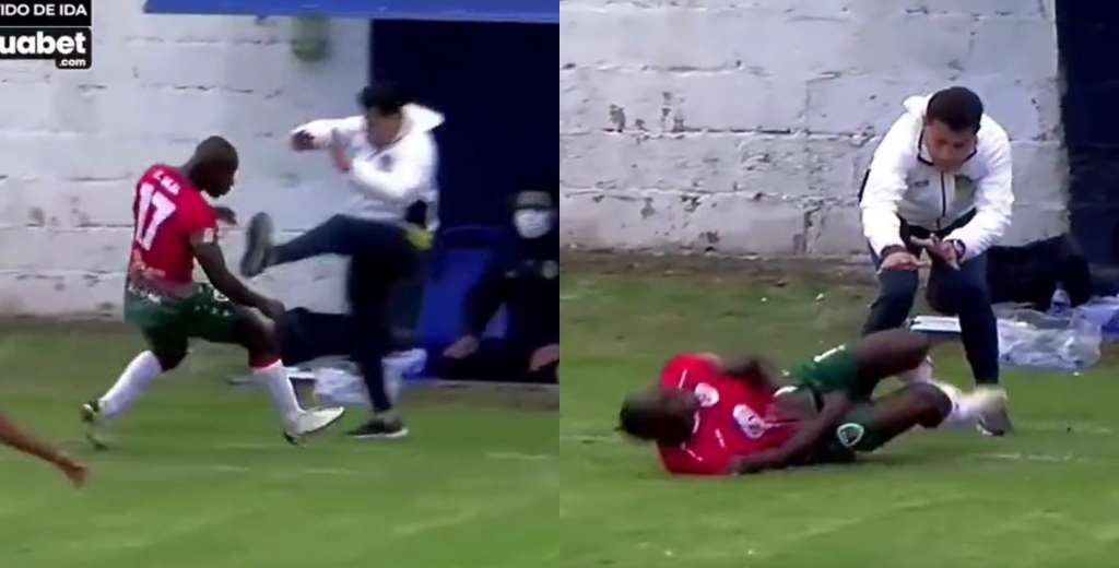 Desquiciado: el DT le metió un planchazo al rival en los testículos