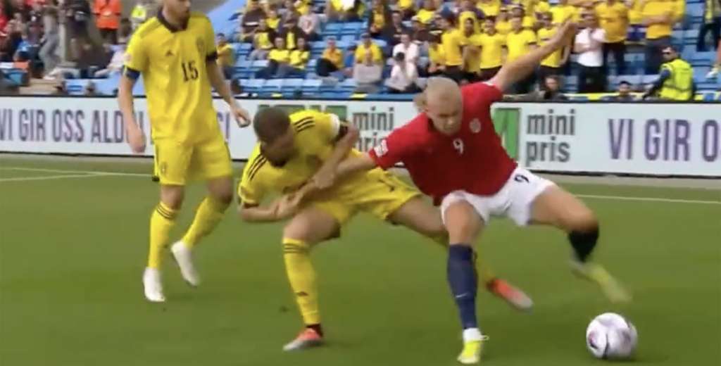 Es la única forma: a Haaland lo bajaron con todo