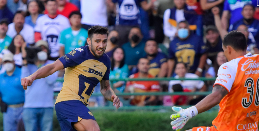Pumas lo ganaba 3-0 con gol de Salvio, pero se lo empataron en 30 minutos