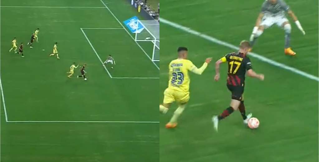De Bruyne es imparable: golazo desde afuera del área y otro de caño