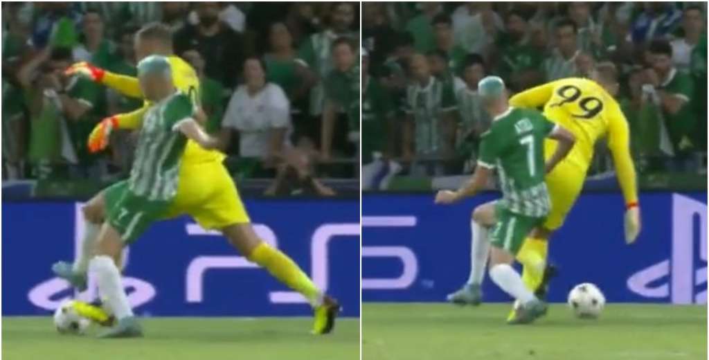 Otro papelón de Donnarumma, pero el árbitro lo salvó