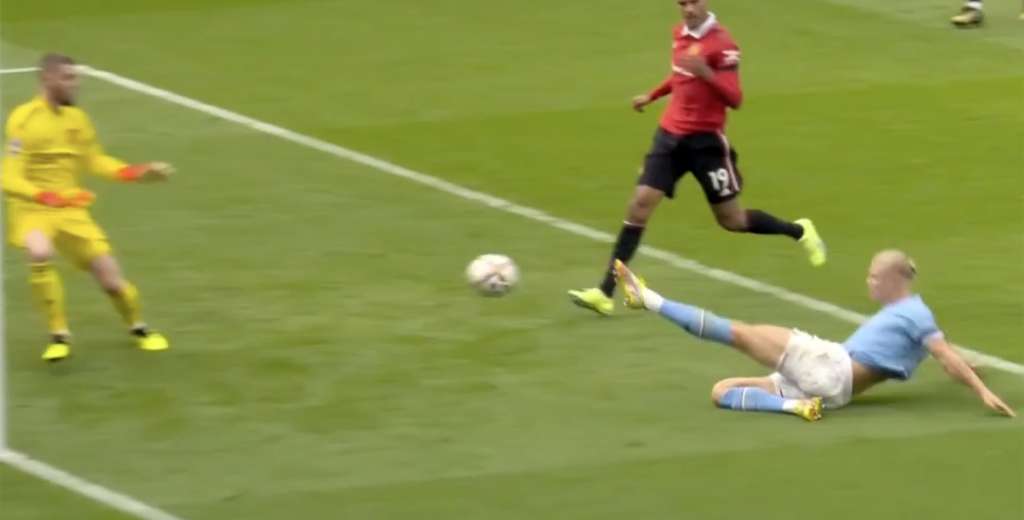 Haaland es una Bestia: le metió dos goles al United en 45 minutos