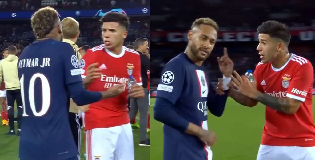 Tenso momento: Neymar se calentó feo con Enzo Fernández